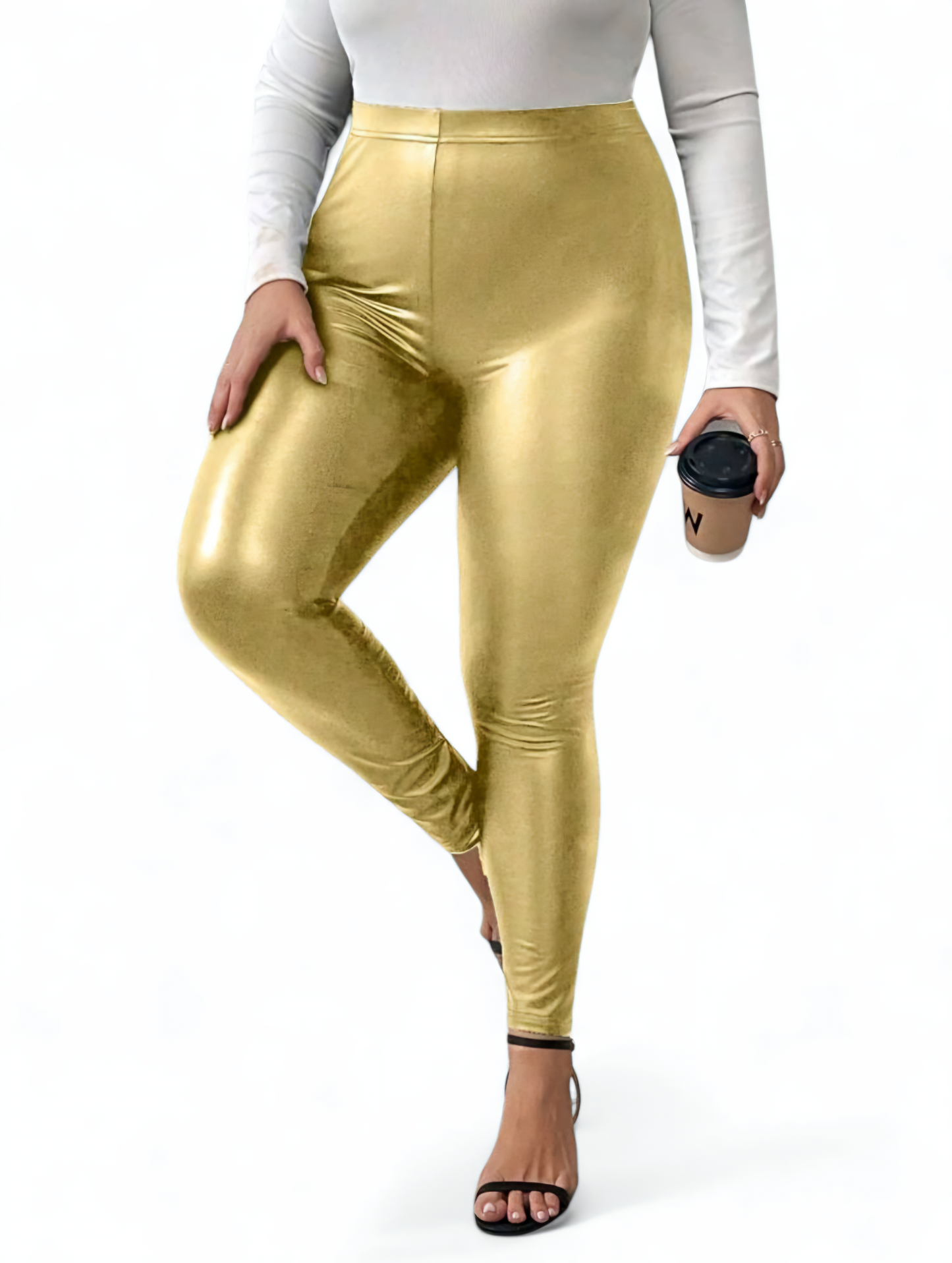 🏷️ Zlaté elastické legíny 3XL