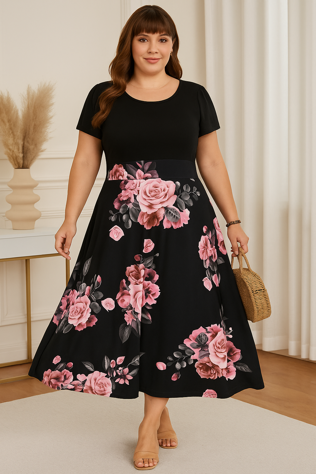 Společenské letní šaty PLUS SIZE