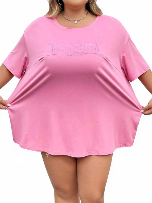 🏷️ Růžové triko PLUS SIZE 4XL