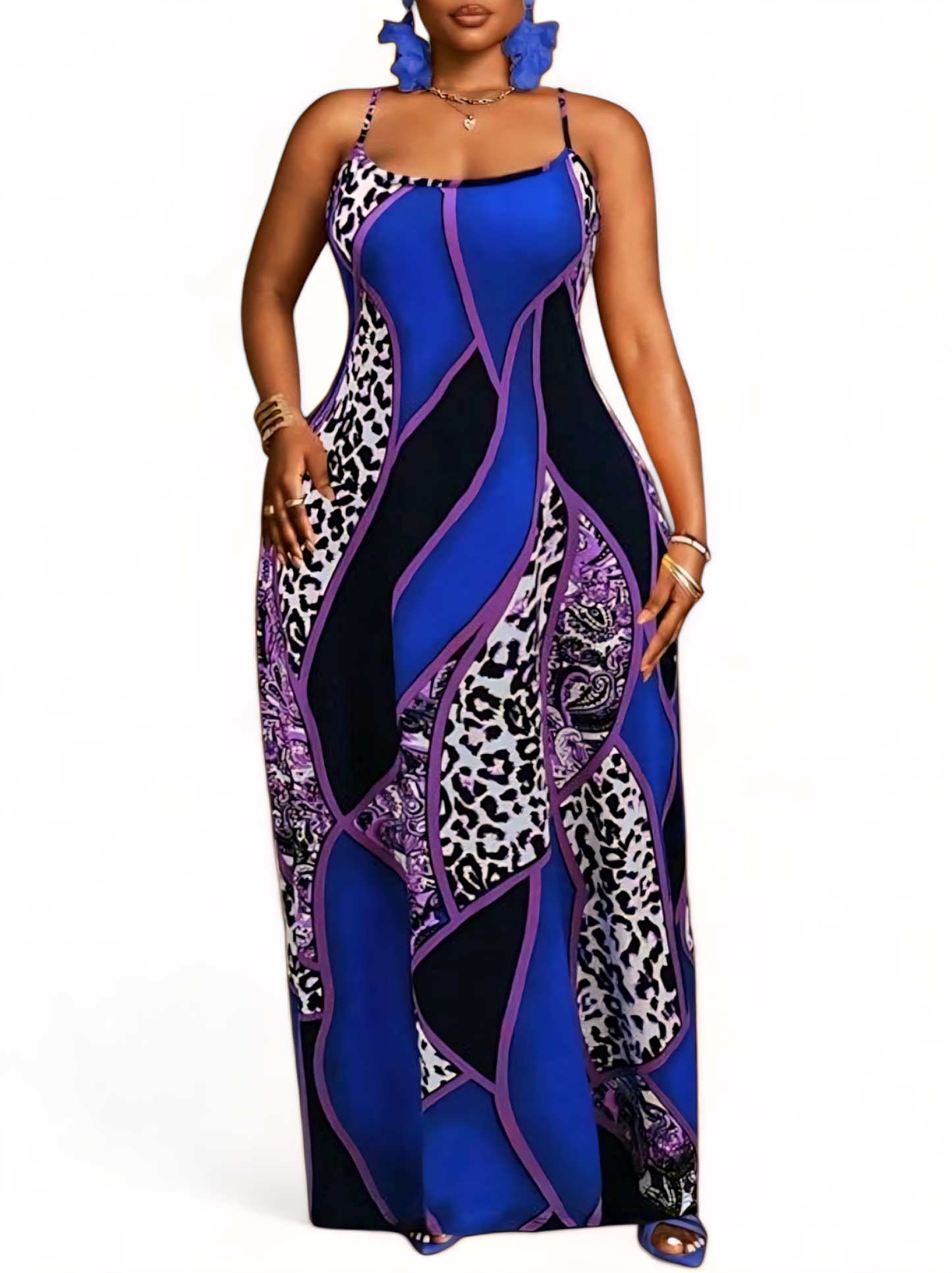 Štýlové dlhé šaty PLUS SIZE