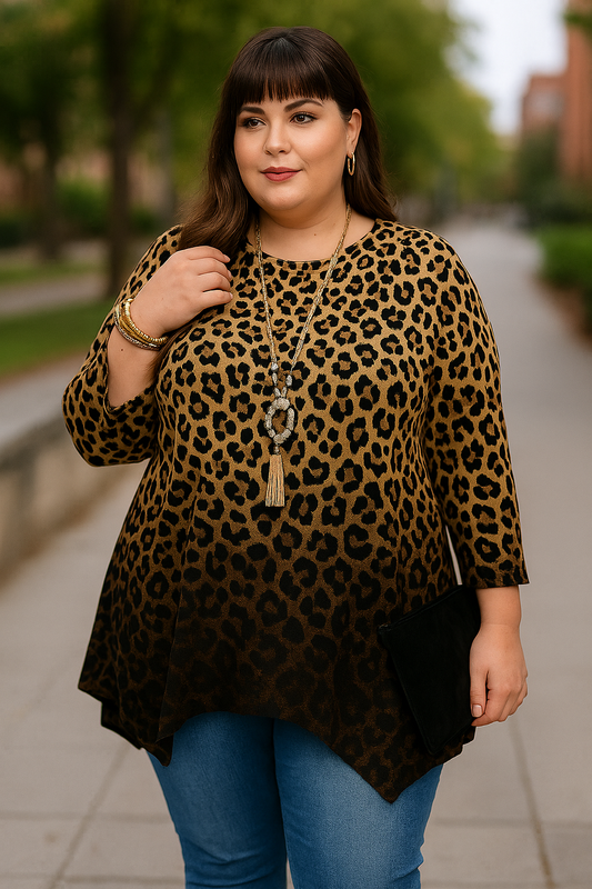 Krásna tunika Ombré Leopard