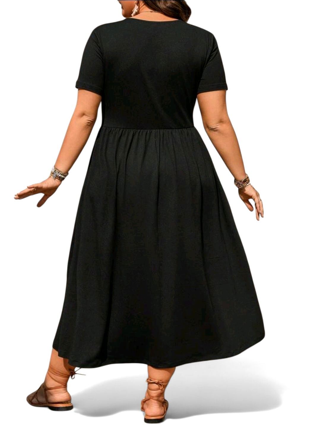 Elastické černé šaty PLUS SIZE