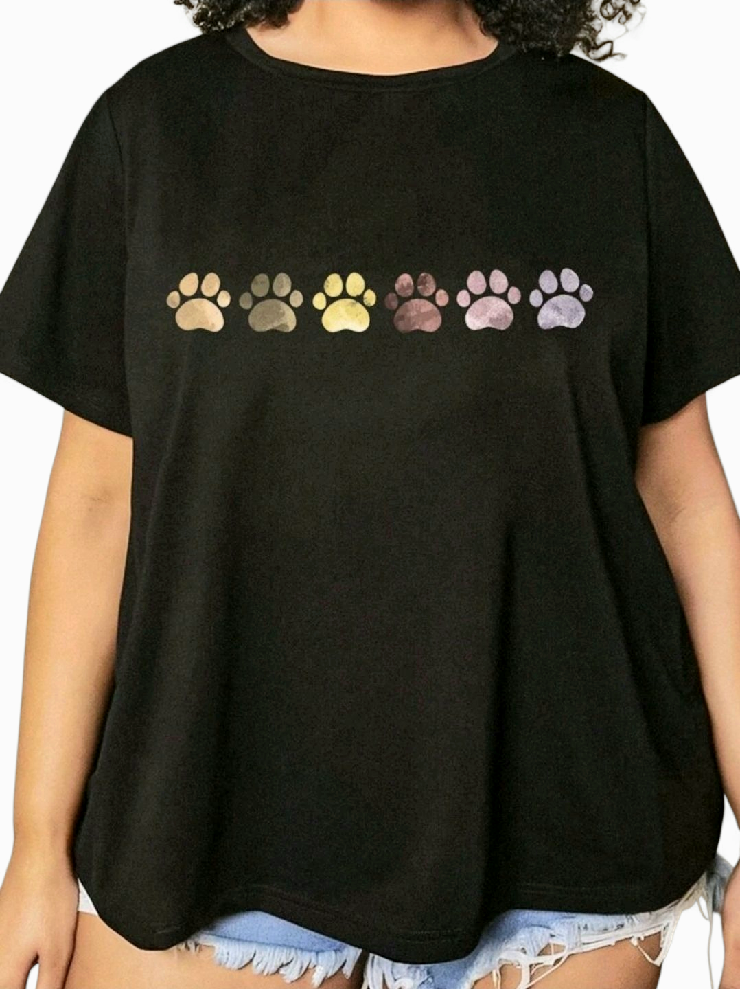 📦 Čierne tričko Labky 6XL, 8XL