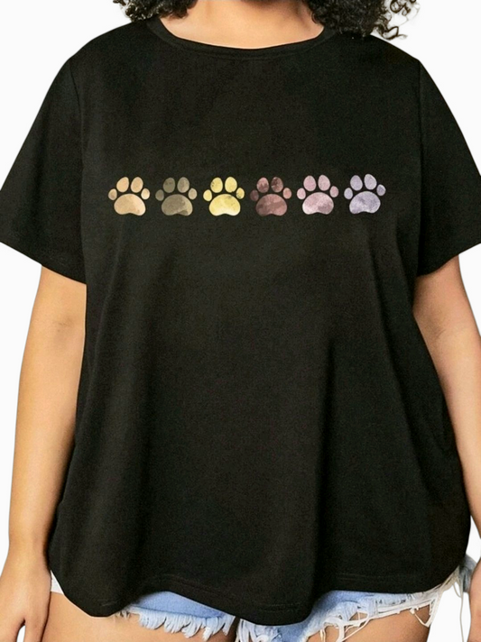 📦 Čierne tričko Labky 6XL, 8XL
