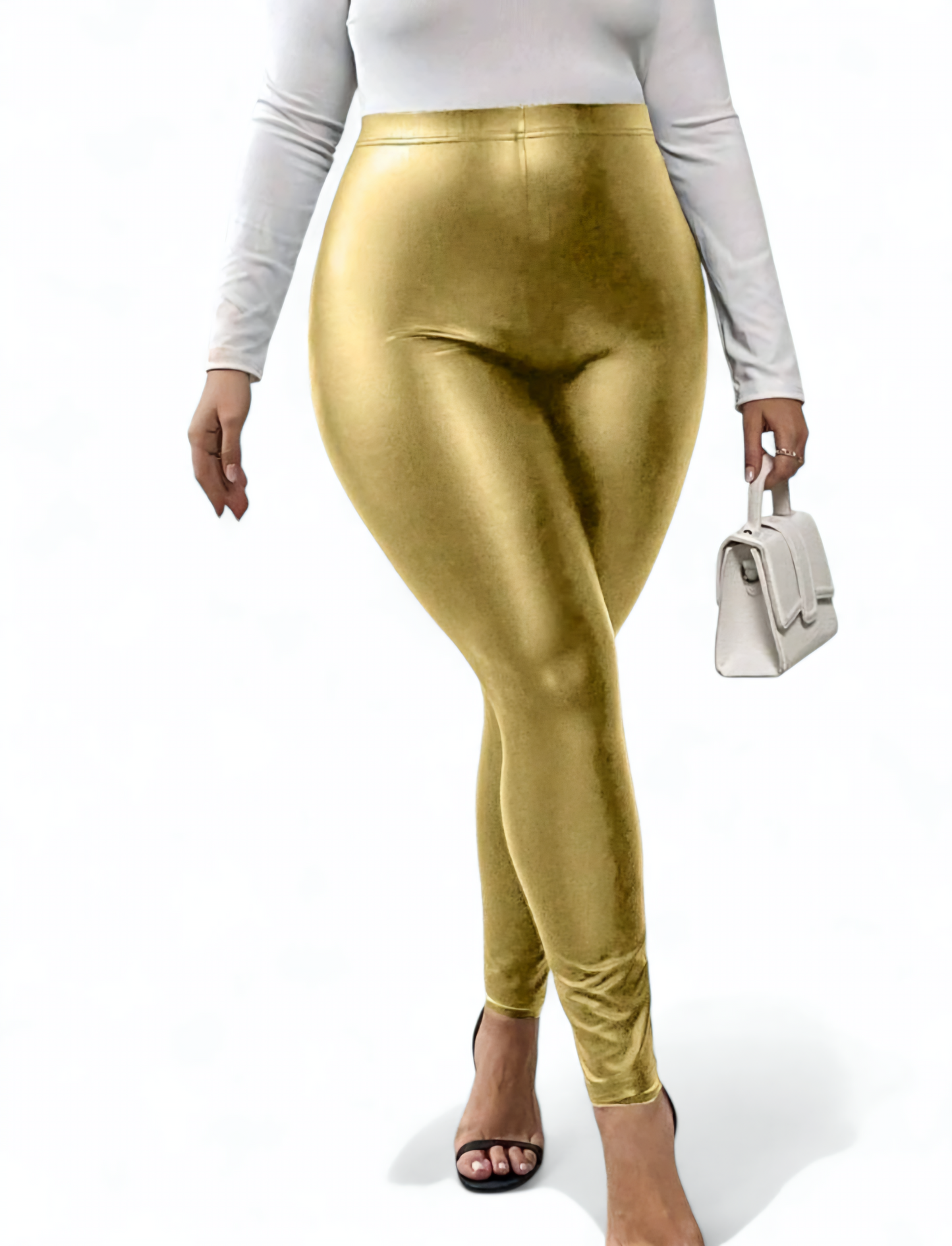 🏷️ Zlaté elastické legíny 3XL