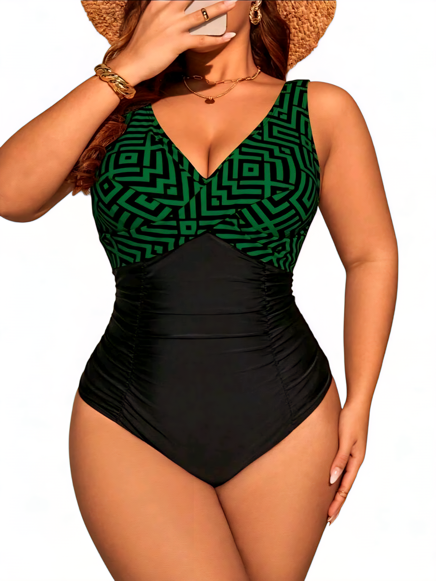 Krásné celé plavky PLUS SIZE