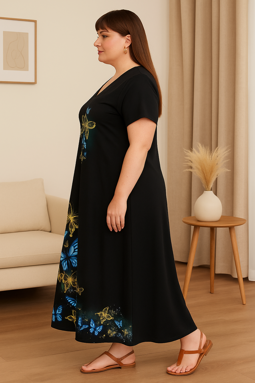 Společenské dlouhé šaty PLUS SIZE