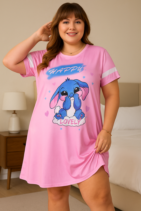 Noční košilka CARTOON PLUS SIZE