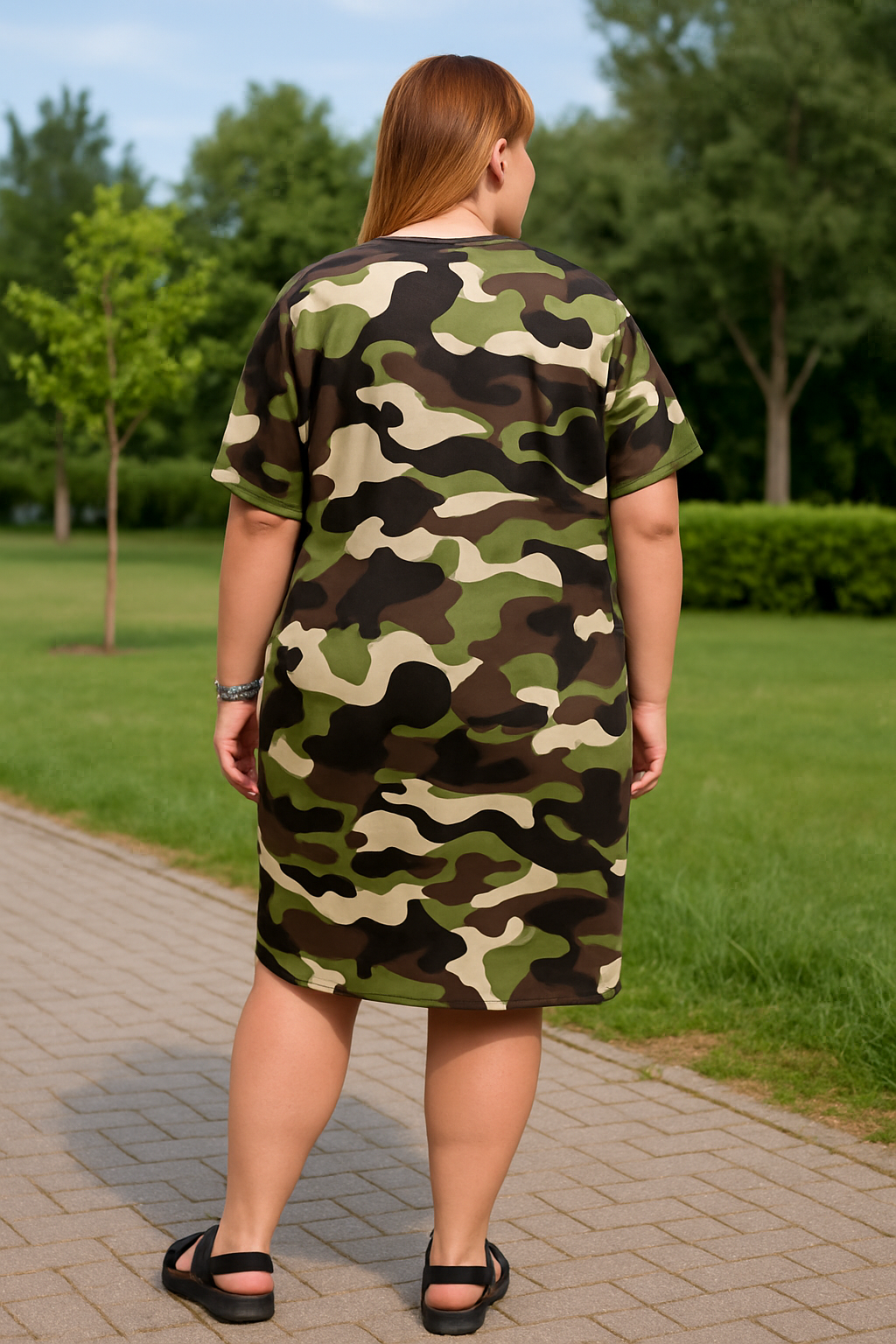 Letní šaty maskáče PLUS SIZE