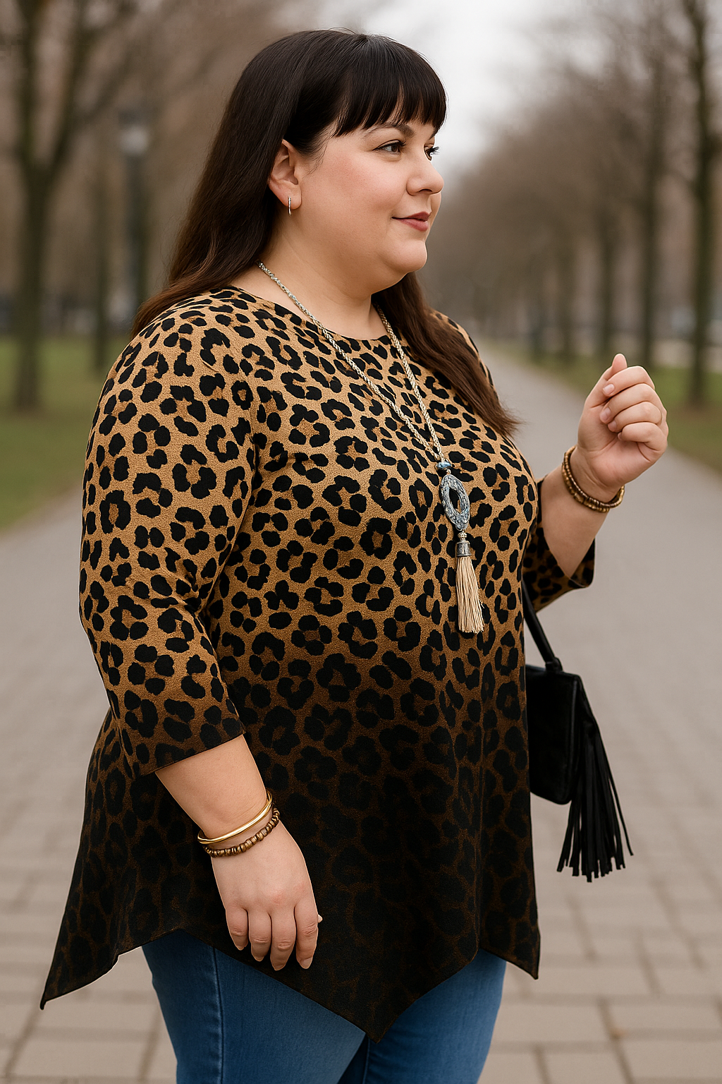 Krásna tunika Ombré Leopard