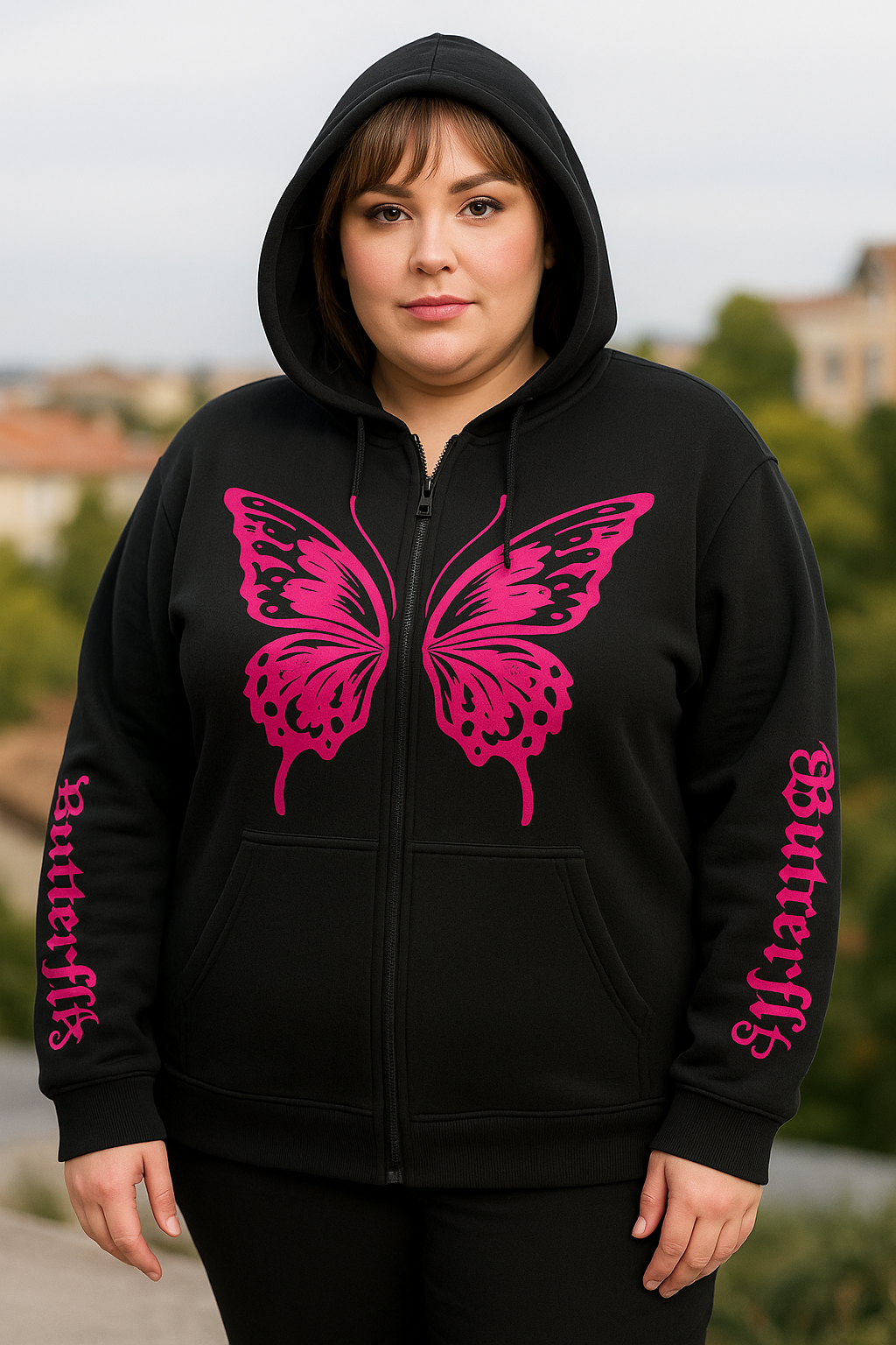 Mikina Pink Butterfly