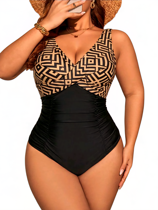 Krásné celé plavky PLUS SIZE