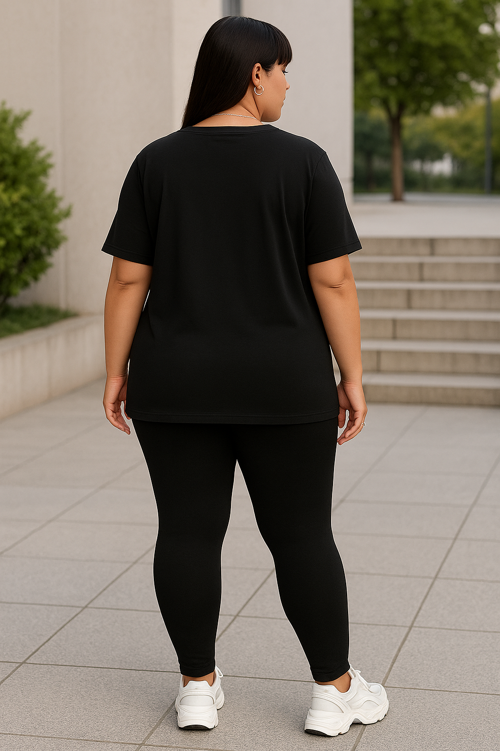Stylový černý komplet PLUS SIZE