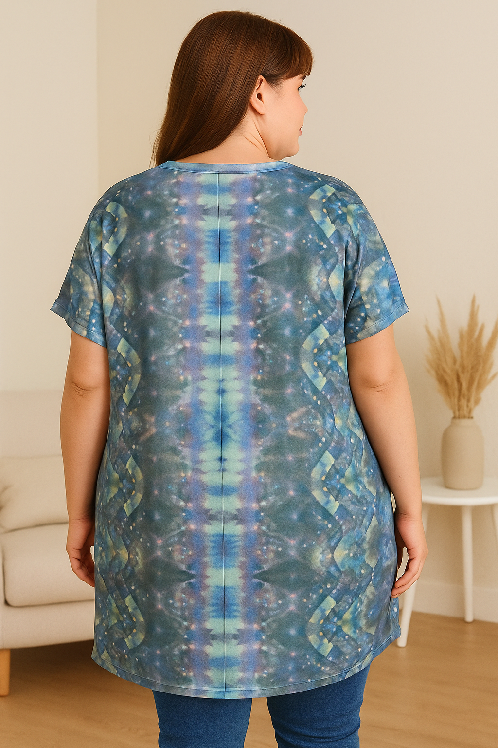 📦 Bavlnená 3D Tunika Plus Size s vreckami