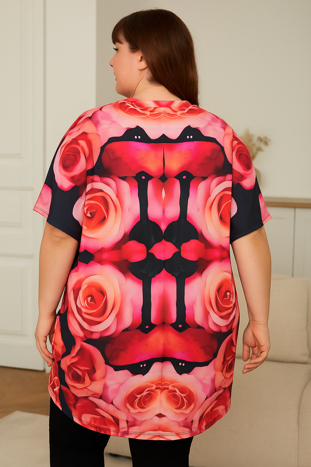 📦 Bavlnená 3D Tunika Plus Size s vreckami